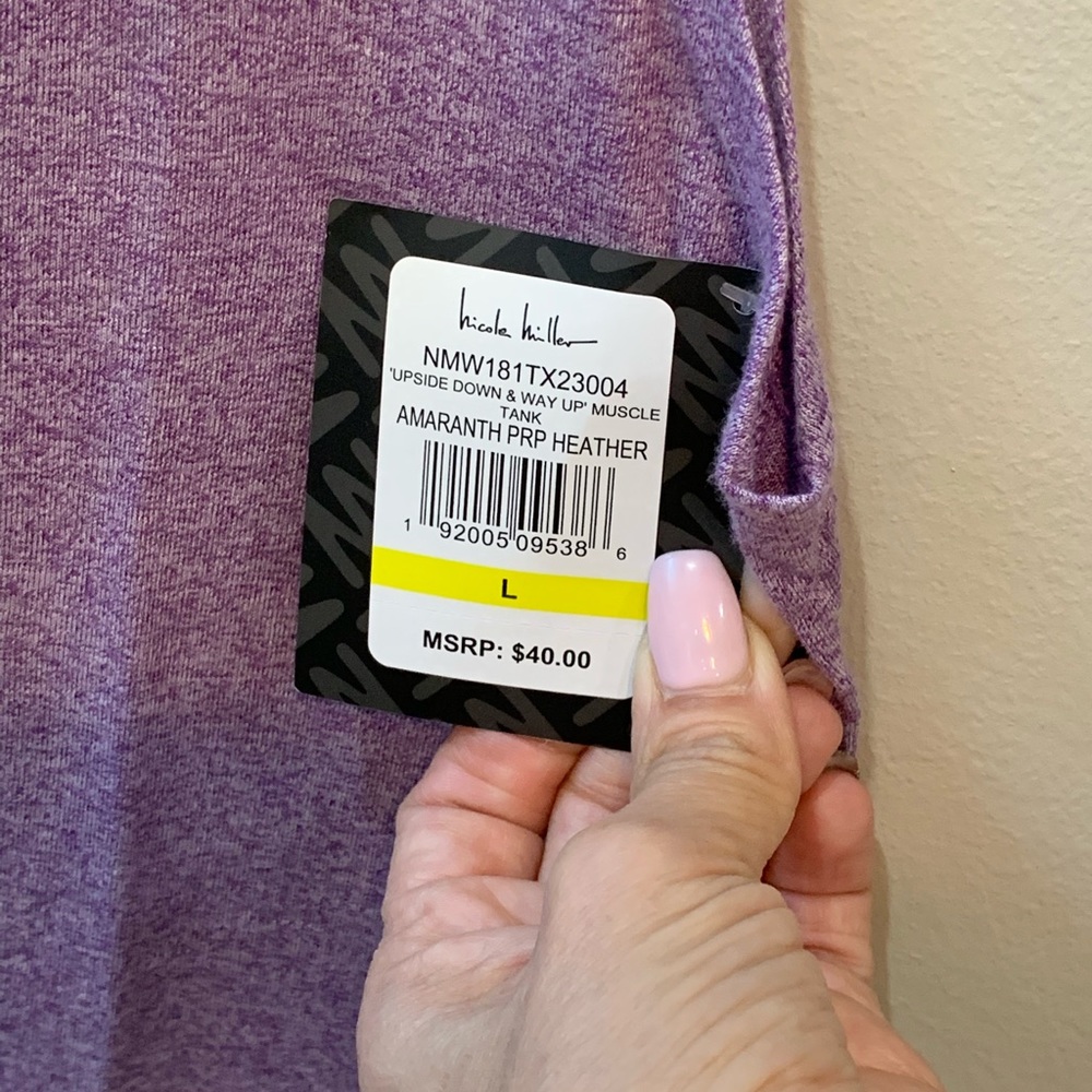 Nicole Miller 💜 work out 💪🏼 tops S & L 💜 - Picture 6 of 6